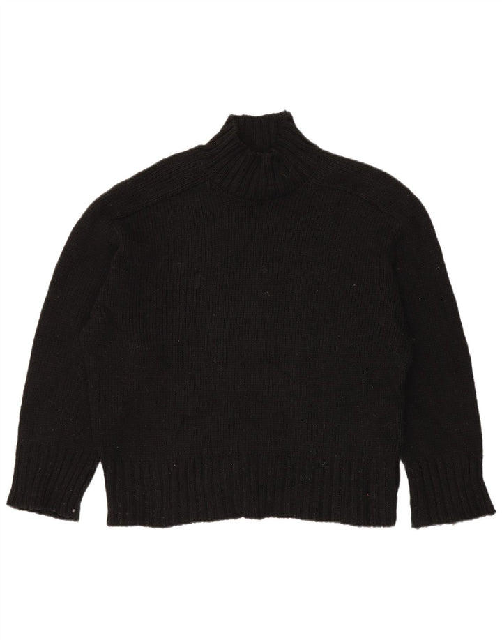 Damski sweter oversize z golfem Zara UK 16, duży, czarny