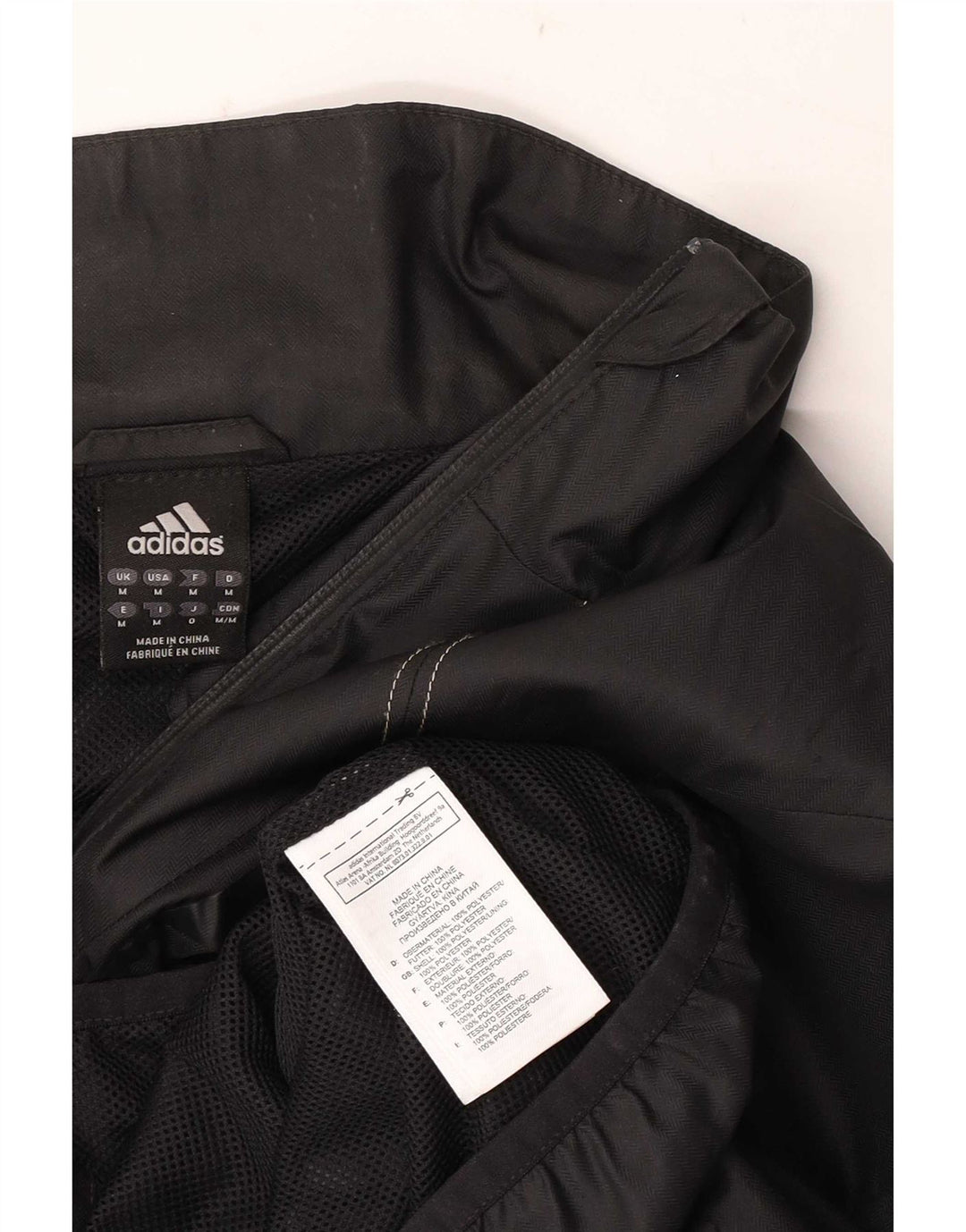 Męska kurtka przeciwdeszczowa Adidas UK 38 Średni czarny poliester