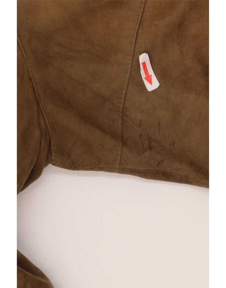 Vintage męska kurtka bomber zamszowa UK 38 średni beż