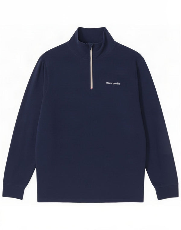 Pierre Cardin Męski sweter polarowy zapinany na zamek 2XL Granatowy Poliester