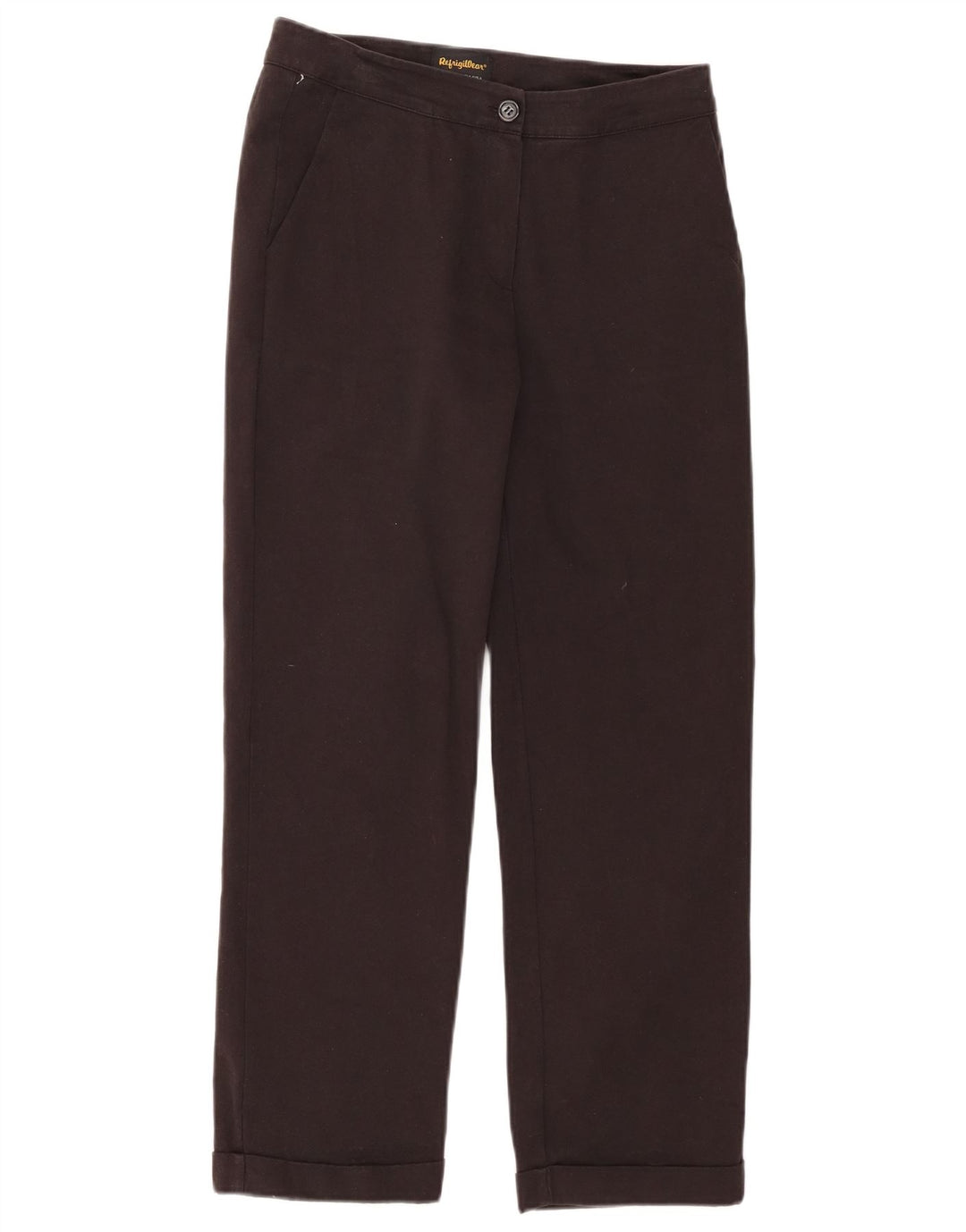 REFRIGIWEAR Damskie proste, przycięte spodnie, małe W28 L25 Czarna bawełna