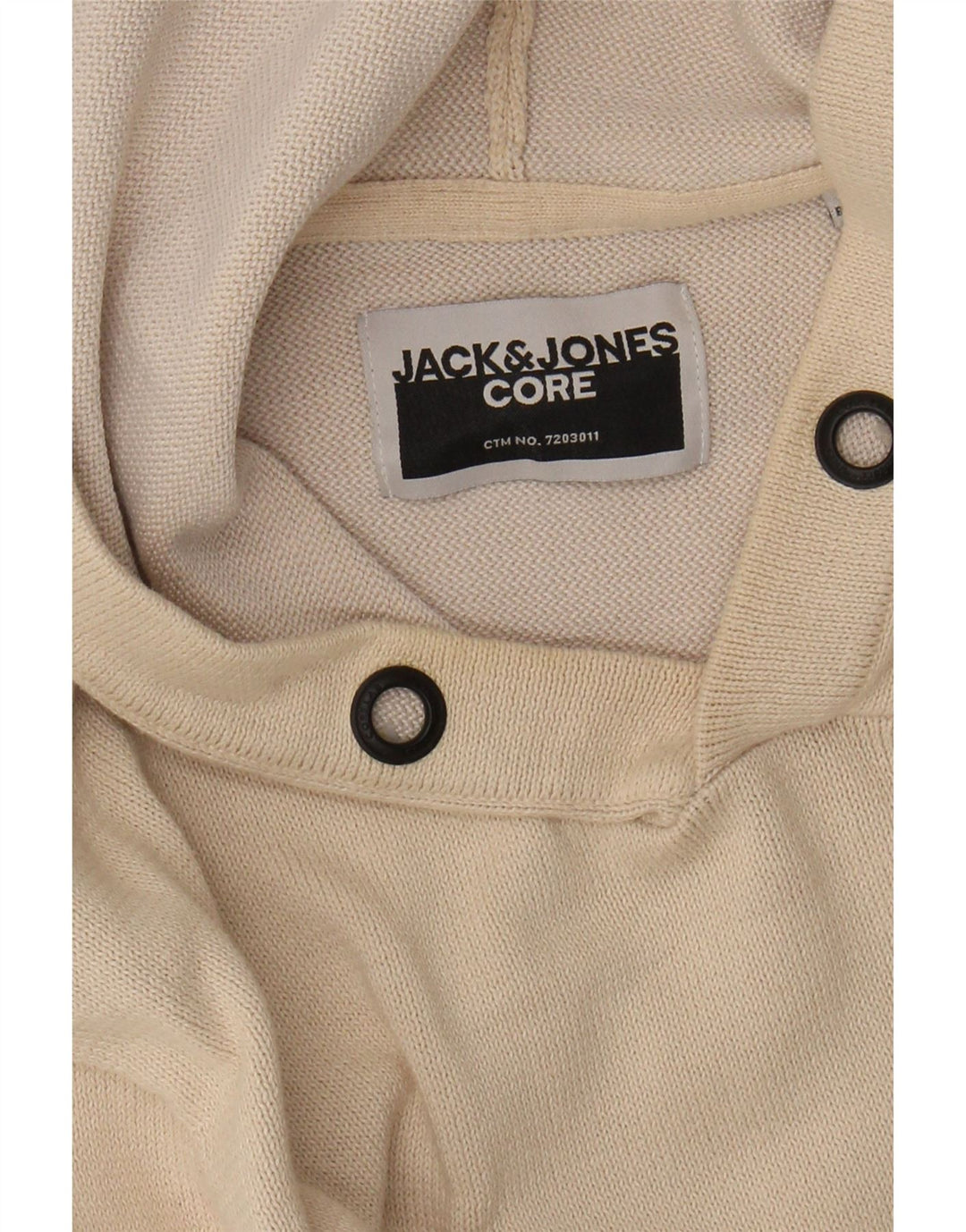 Męski sweter z kapturem JACK & JONES, średni beż
