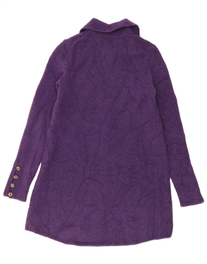 Damski sweter o przedłużonym fasonie Zara UK 10, mały, fioletowy poliester