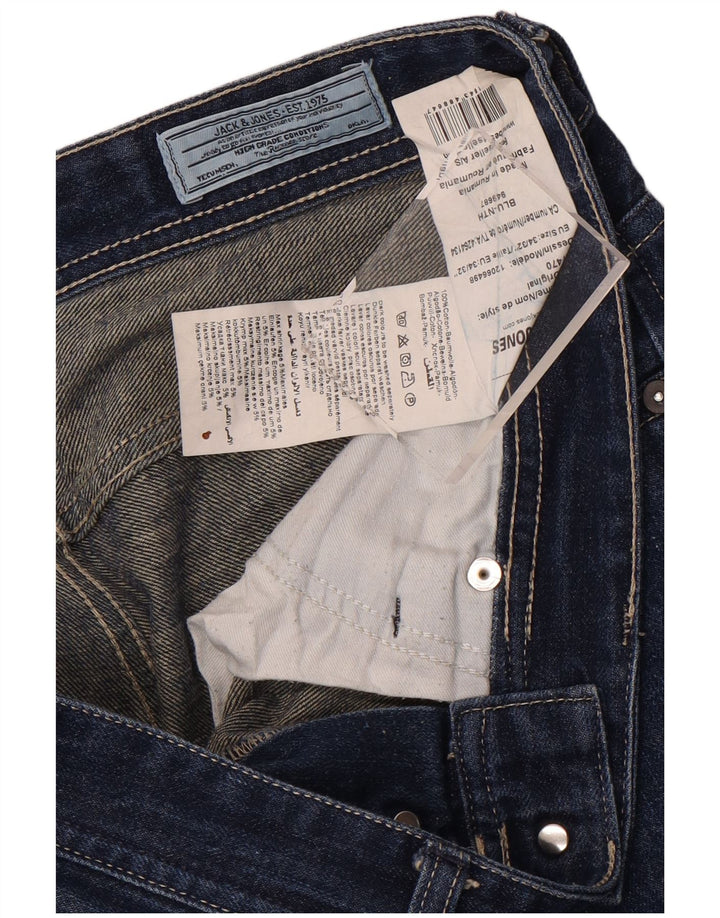 Męskie proste dżinsy Jack & Jones W34 L32 Niebieskie bawełniane