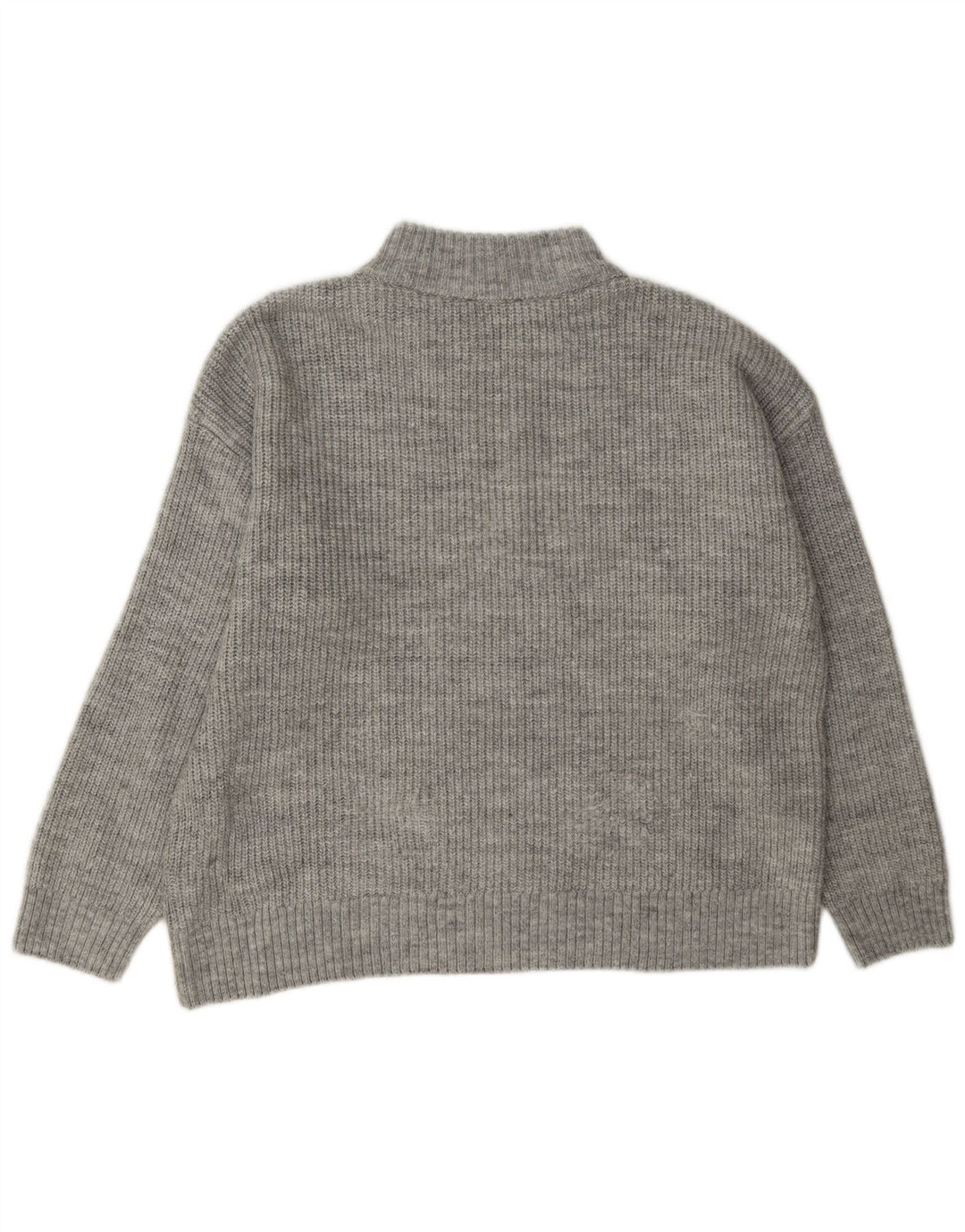 Marks & Spencer Damski sweter z zamkiem błyskawicznym UK 14, duży, szary, nakrapiany