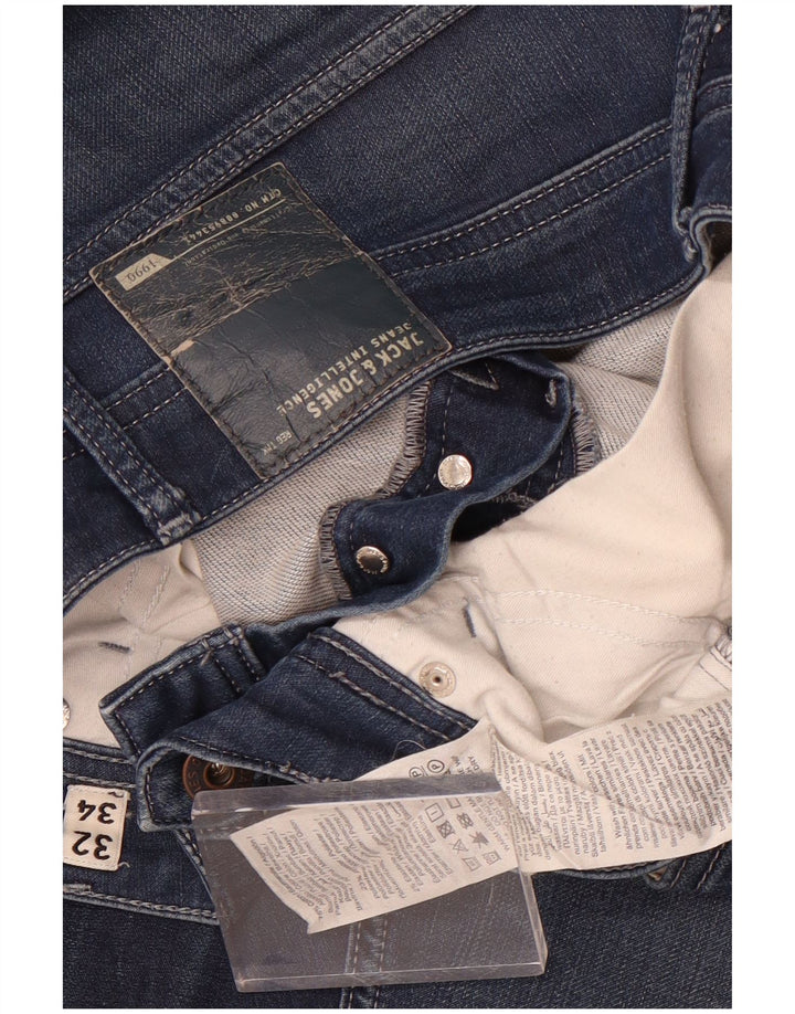 Męskie jeansy typu slim Jack & Jones W32 L34 Niebieskie, bawełniane