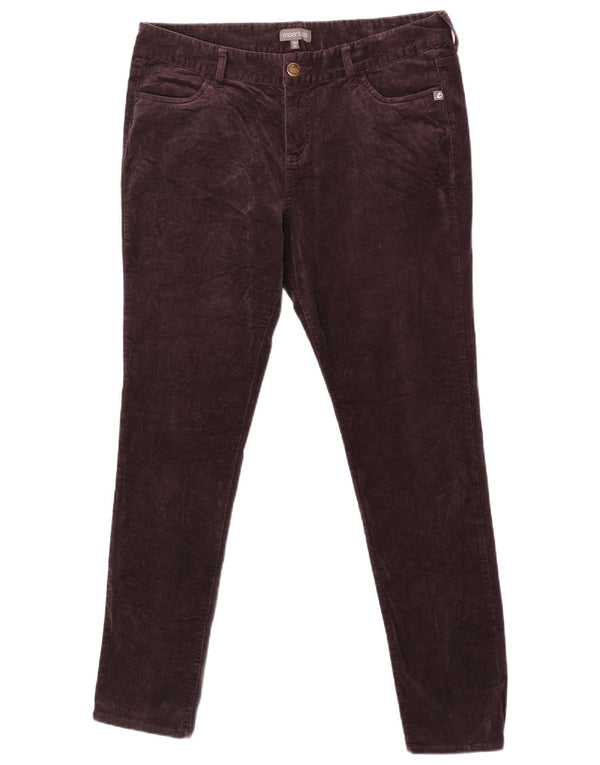 Wąskie spodnie sztruksowe damskie Essential UK 14 Large W34 L30 Fioletowe