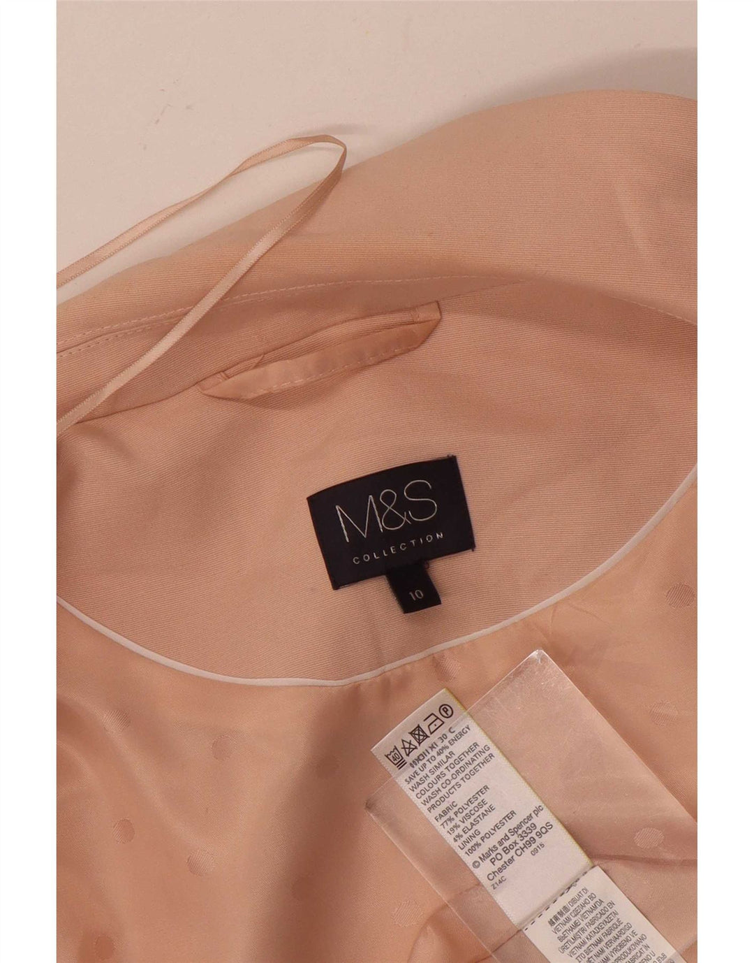 Marks & Spencer Damska marynarka bez rękawów z długimi rękawami, UK 10, mała, różowa