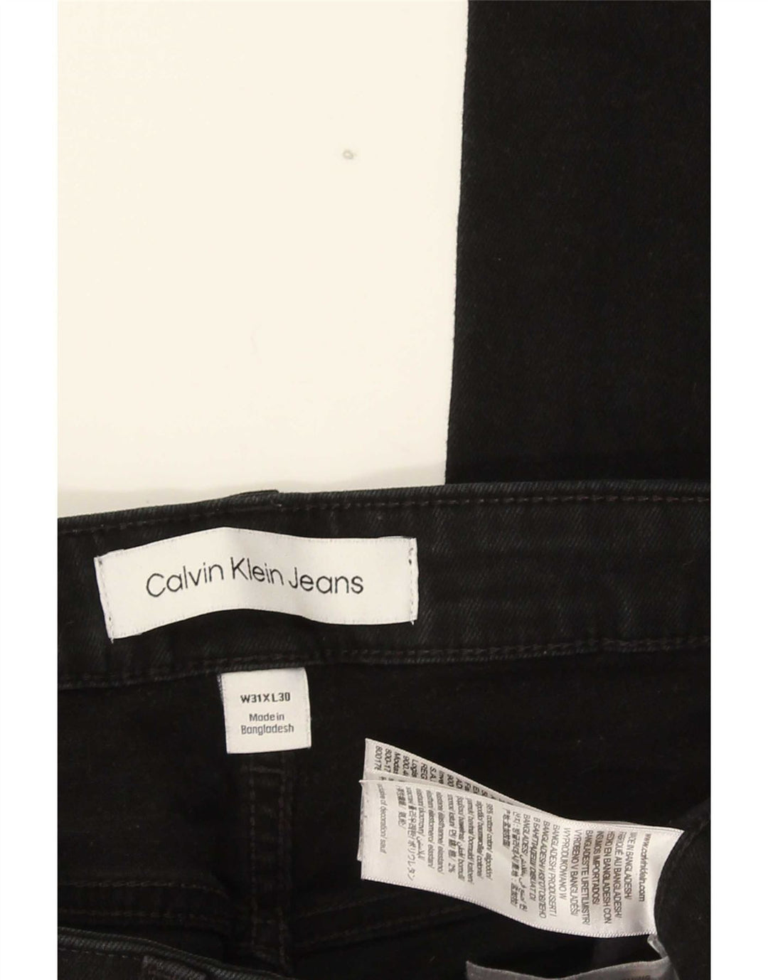Męskie jeansy Calvin Klein W31 L30, czarne, bawełniane