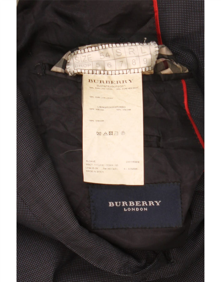Męska marynarka zapinana na 2 guziki Burberry, rozmiar 54, duża, granatowa, nowa wełna