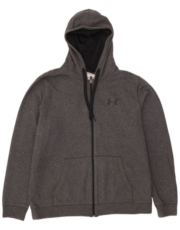 Męski sweter z kapturem i zamkiem błyskawicznym Under Armour Cold Gear XL, szary, bawełniany