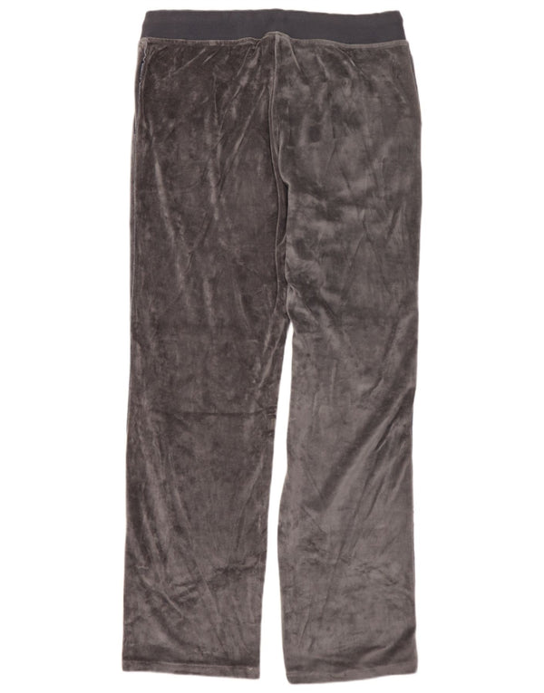 CHAMPION Womens Velour Tracksuit Trousers UK 18 XL Grey Cotton