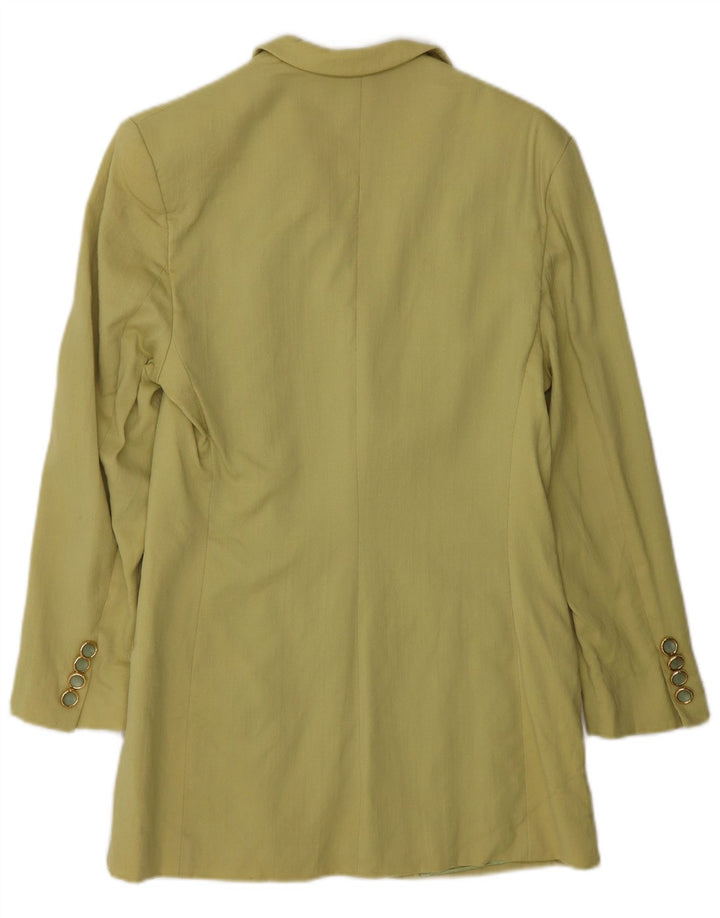 Vintage damska marynarka zapinana na 4 guziki IT 44, średnia wiskoza khaki