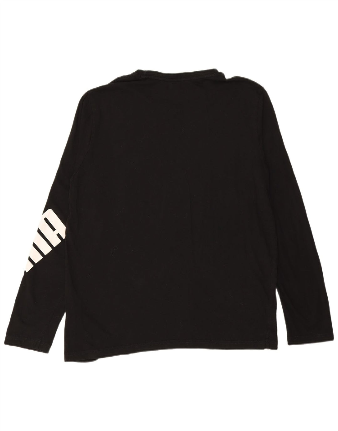 Męski graficzny top PUMA z długim rękawem, duży, czarny, bawełniany