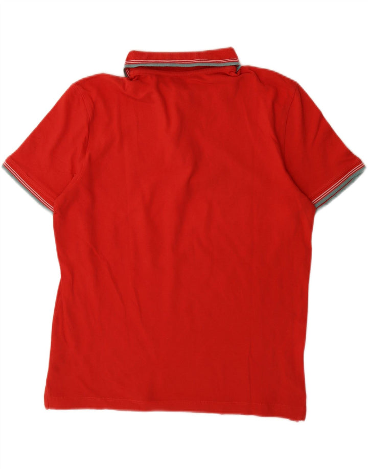 BENETTON Mens Polo Shirt Medium Red Cotton Vintage Benetton and Second-Hand Benetton from Messina Hembry 