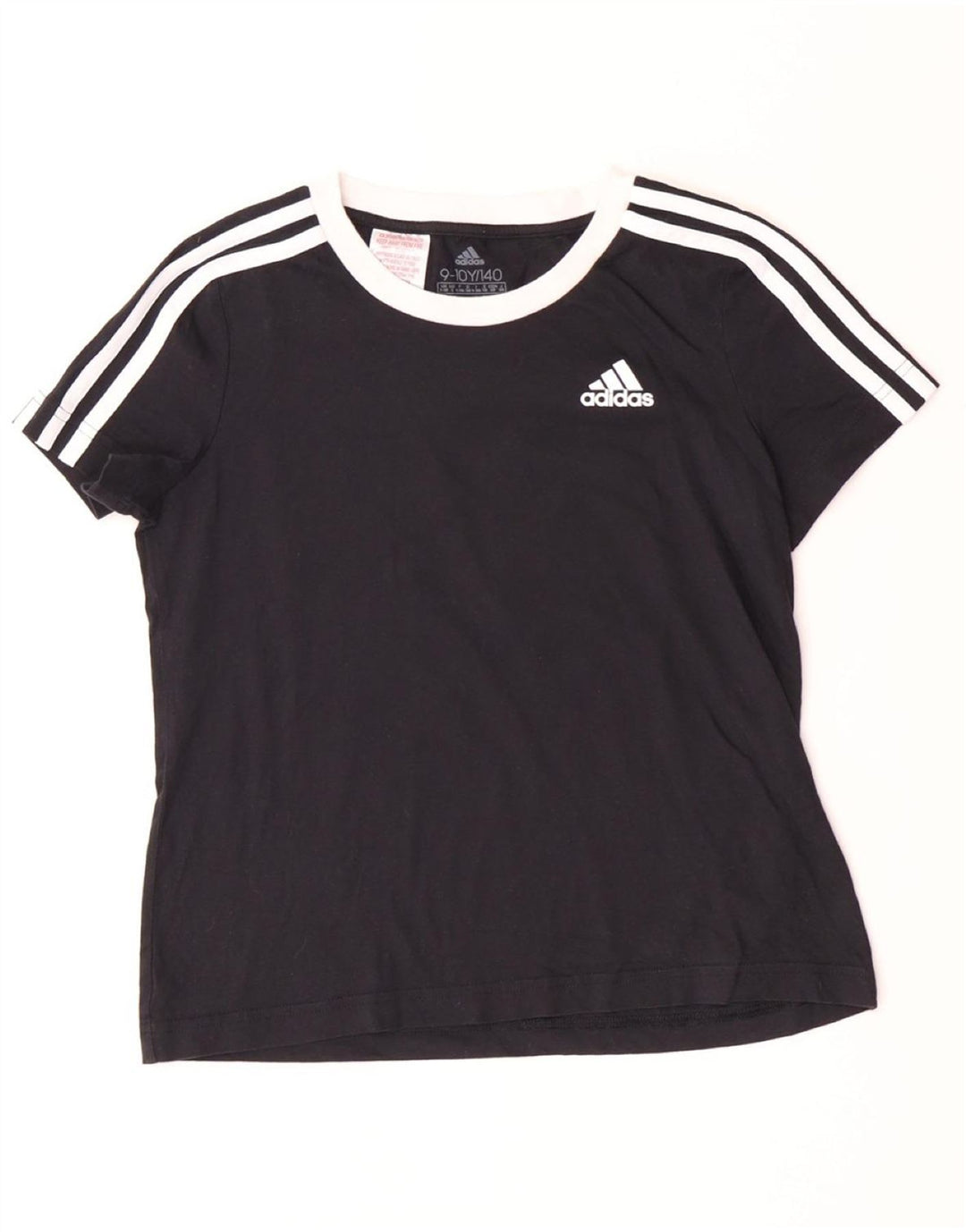 T-shirt dziewczęcy ADIDAS 9-10 lat, czarny, bawełniany