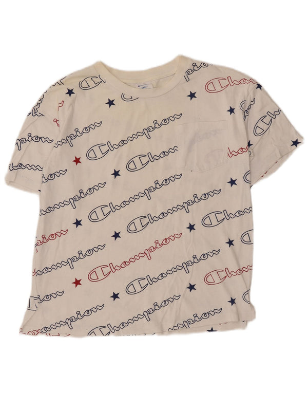 Damska koszulka Champion Oversized Graphic Top UK 10 Small White