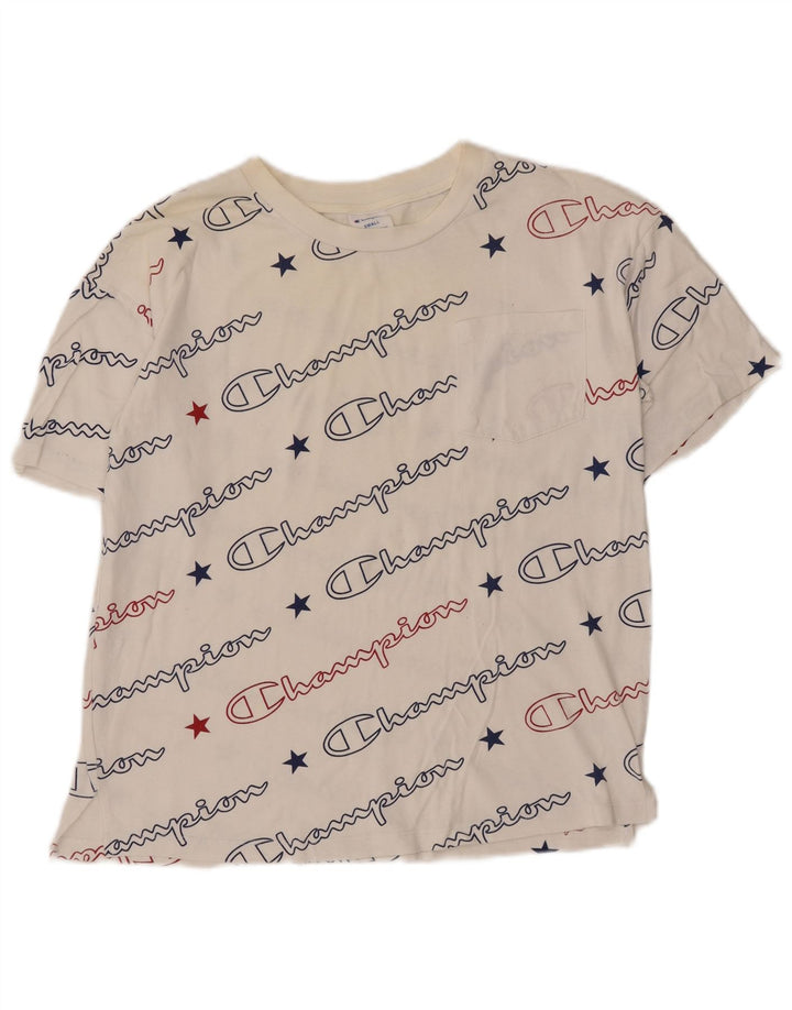 Damska koszulka Champion Oversized Graphic Top UK 10 Small White