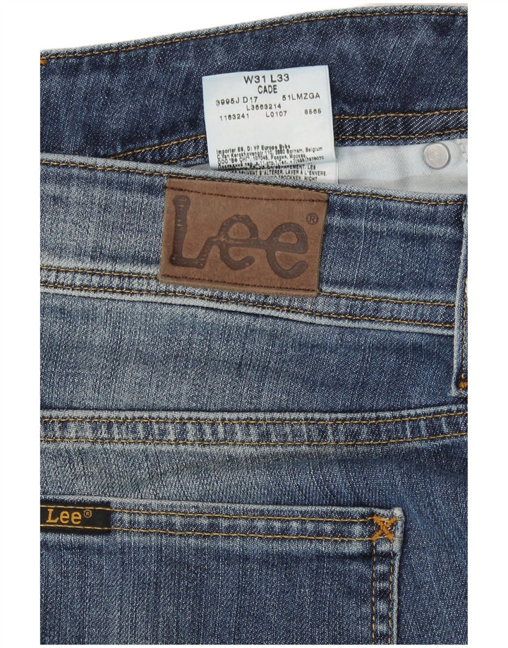 Damskie jeansy Lee Cade z niską talią Bootcut W31 L33, niebieska bawełna
