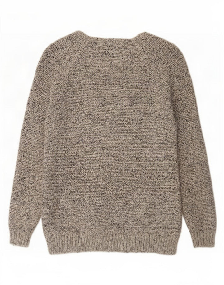 Marks & Spencer Damski sweter rozpinany UK 14 Średnioniebieski, bawełniany nakrapiany