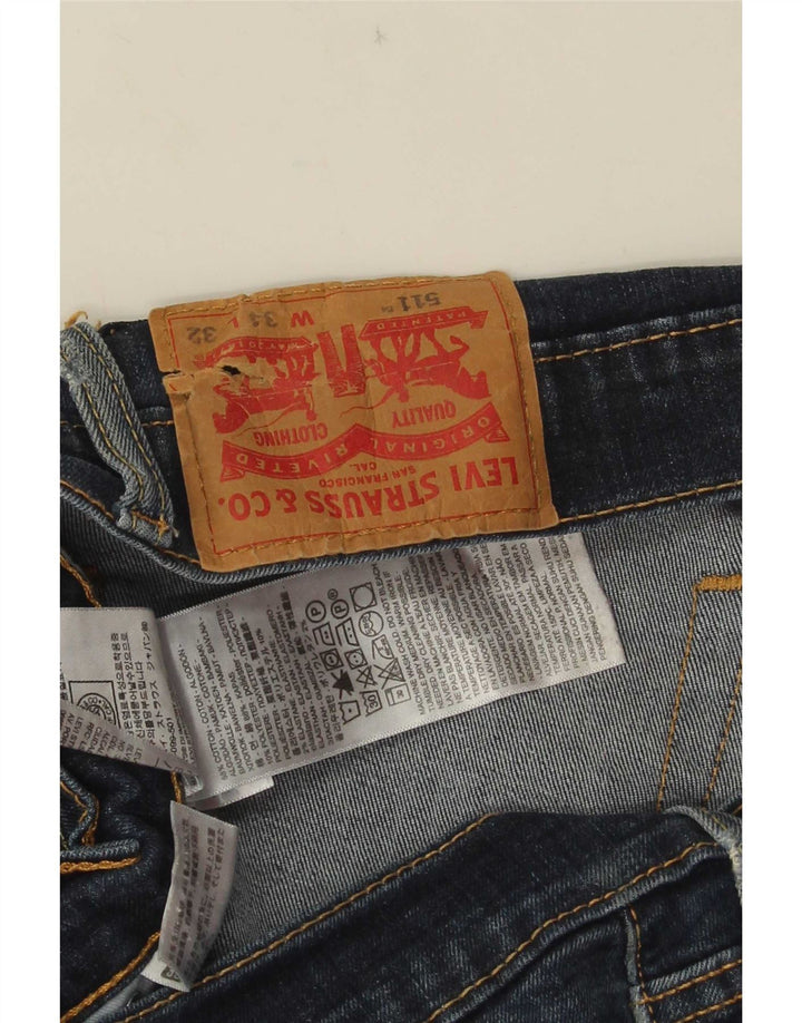Męskie jeansy Levi's 511 Slim W34 L32 Niebieska bawełna