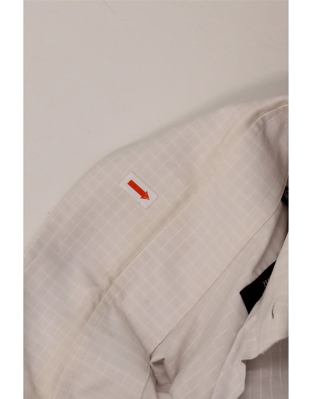 Męska koszula o regularnym kroju HUGO BOSS, rozmiar 40 15 3/4, średnia biała kratka