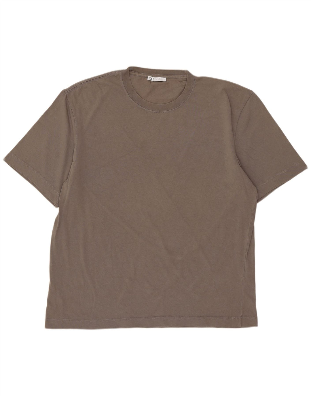 Męska koszulka T-shirt ZARA XL, szara, bawełniana