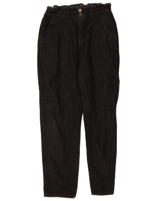 Zwężane jeansy dziewczęce Benetton z wysokim stanem, 13-14 lat, 3XL W28 L27, czarne