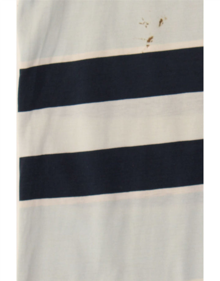 BEXLEYS Mens Polo Shirt IT 54 XL White Striped Vintage Bexleys and Second-Hand Bexleys from Messina Hembry 