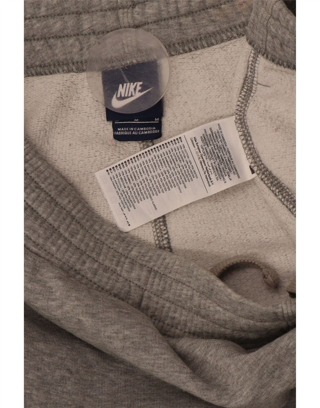 Męskie spodnie dresowe NIKE Joggery, średnioszare, bawełniane