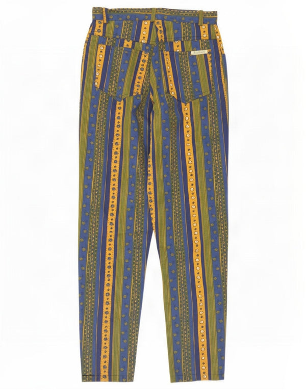 Spodnie damskie w stylu vintage IT 42 Medium W30 L26 w wielokolorowe paski
