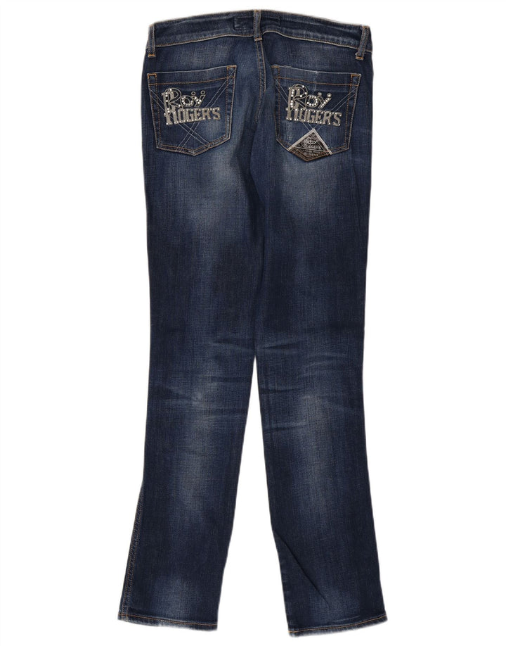 ROY ROGERS Damskie jeansy typu slim w trudnej sytuacji W27 L33 Niebieskie bawełniane