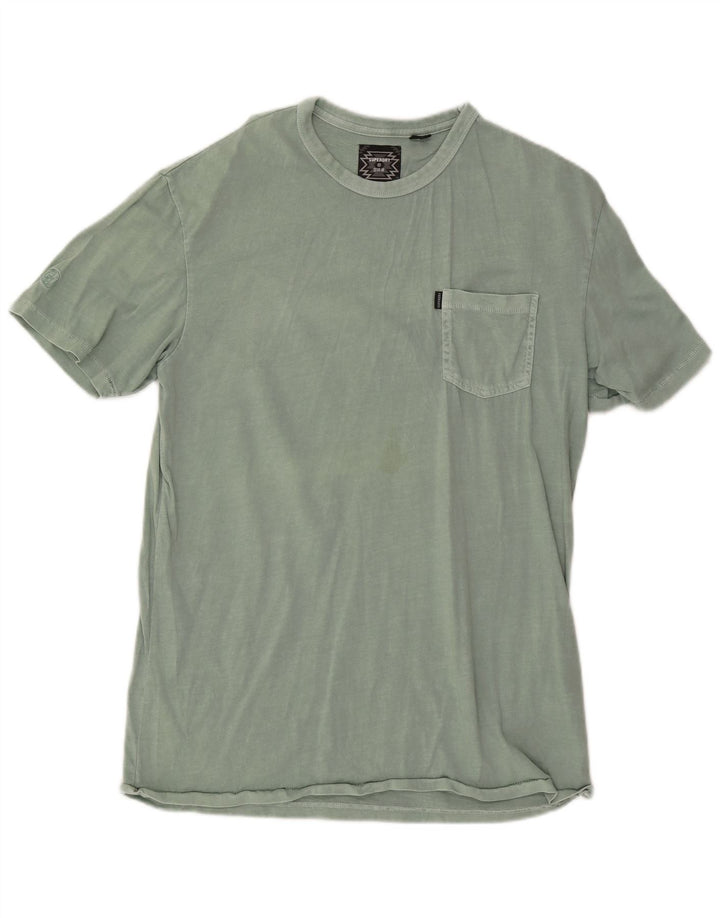 Męski T-shirt Superdry, duży, zielony, bawełniany