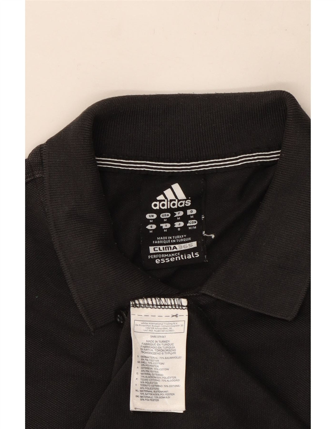 Męska koszulka polo Adidas Clima 365, średnia czarna, bawełniana