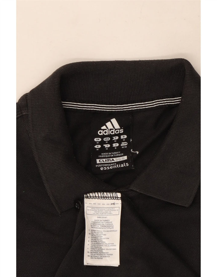 Męska koszulka polo Adidas Clima 365, średnia czarna, bawełniana