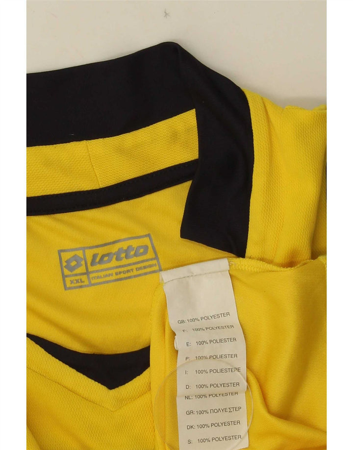 T-shirt męski Lotto Top 2XL Żółty poliester z blokami kolorów