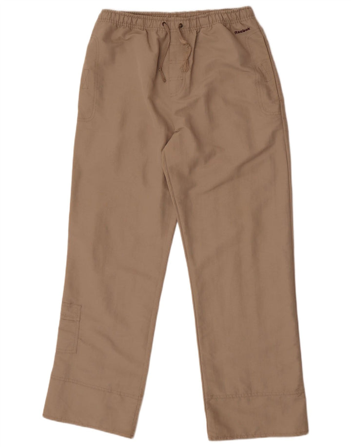 Damskie spodnie dresowe Reebok UK 12 Średni beżowy nylon