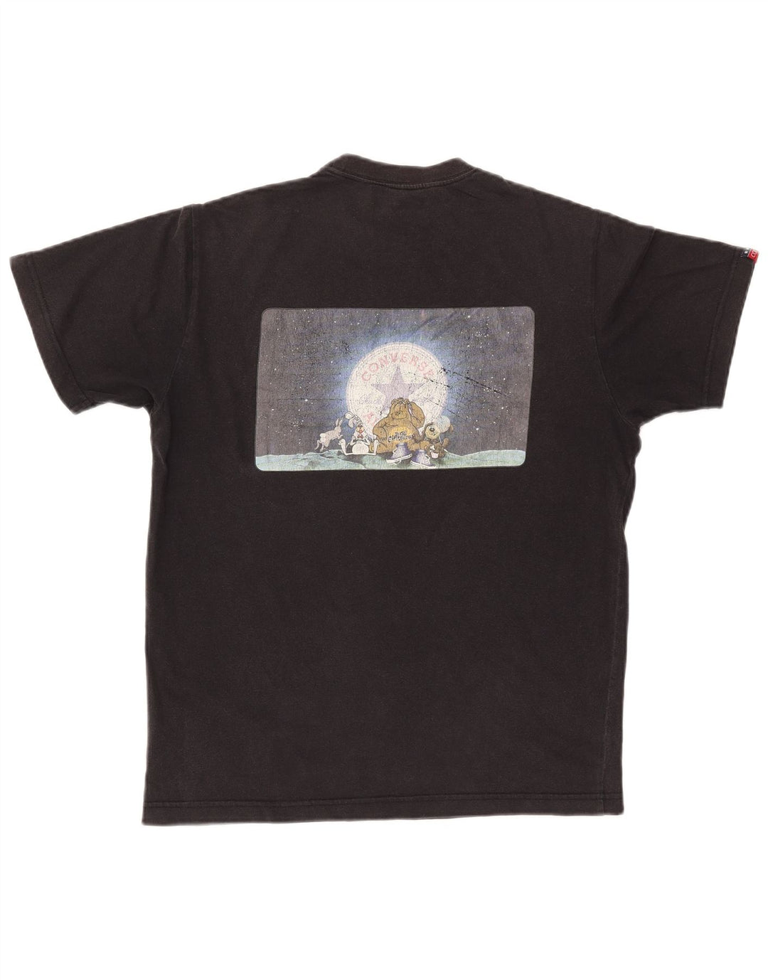 Męski T-shirt z grafiką CONVERSE Chuck Taylor, średni czarny