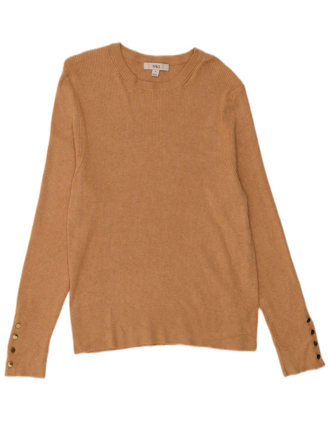 MARKS & SPENCER Damski sweter z dekoltem w łódkę UK 18 XL Beżowy Wiskoza