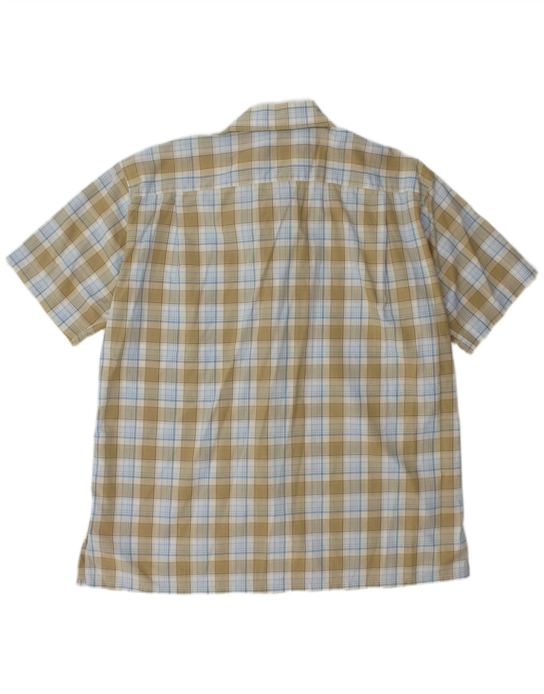 Męska koszula z krótkim rękawem LACOSTE, rozmiar 46, 2XL, khaki w kratkę