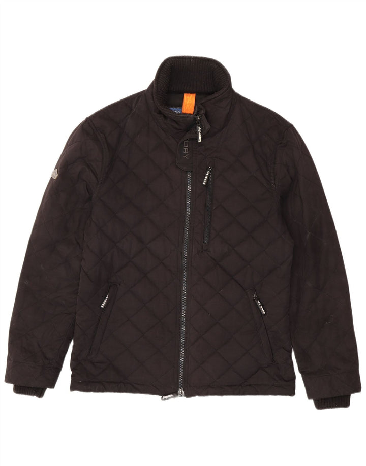 Męska pikowana kurtka Superdry The Windhiker UK 42 XL, czarny poliester