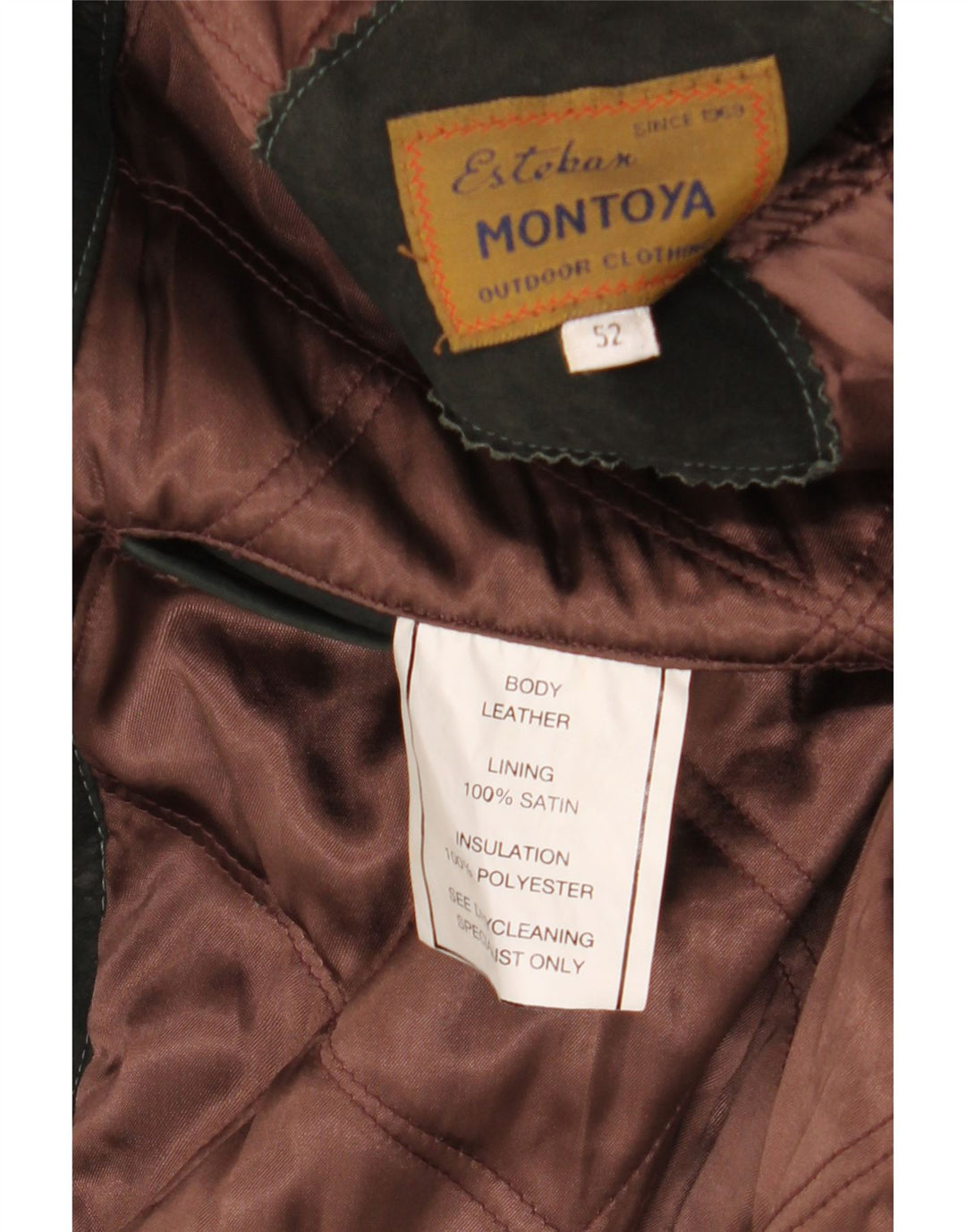 Męski płaszcz skórzany VINTAGE IT 52 XL Czarna skóra