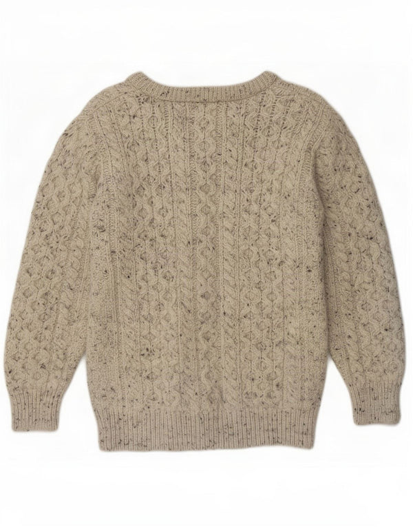 Sweter damski Aran Crafts UK 10 Small Grey Flecked Wool