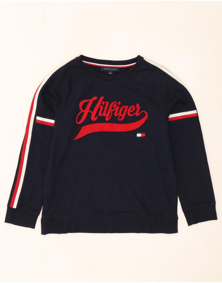 Damska bluza z grafiką Tommy Hilfiger UK 14, średni granat