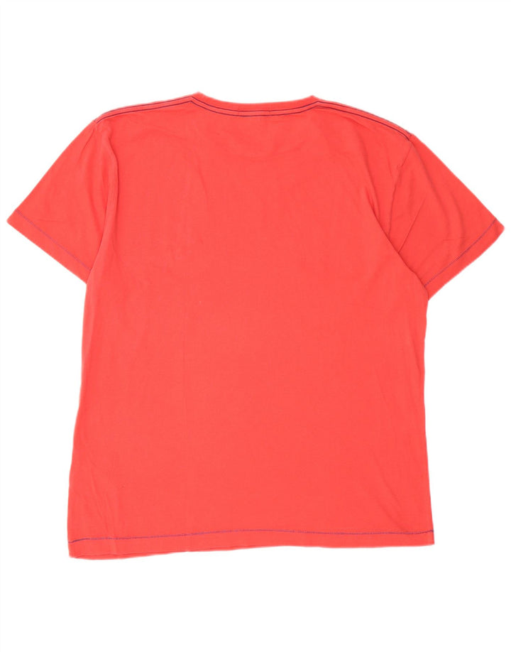 Męski T-shirt z grafiką Gant, duży, czerwony, bawełniany