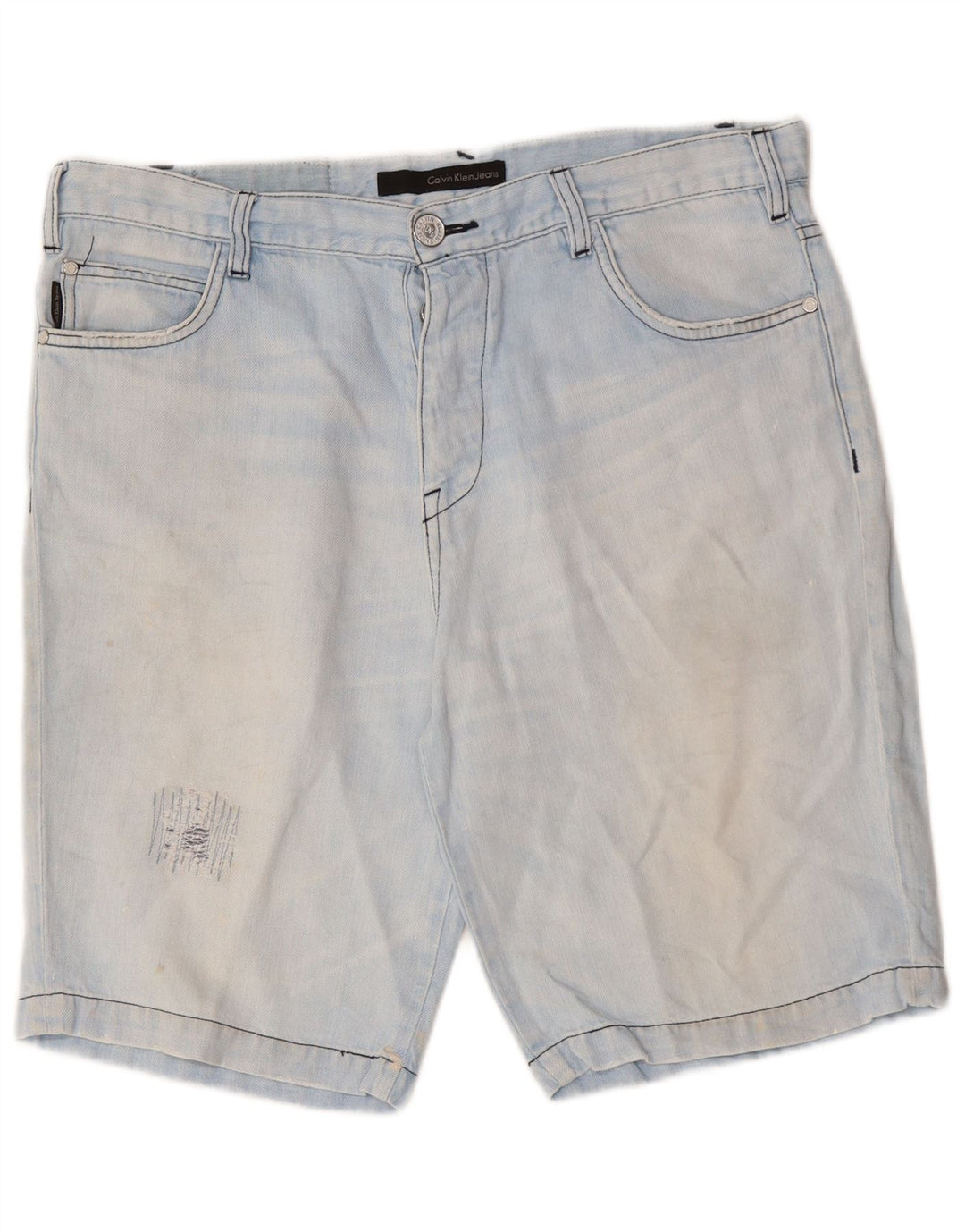 Męskie spodenki jeansowe Calvin Klein w trudnej sytuacji W36, duże niebieskie