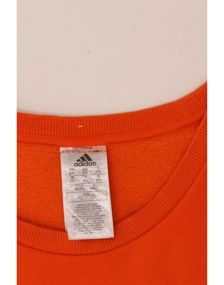 Męska bluza Adidas Graphic Jumper 2XL Pomarańczowa bawełna