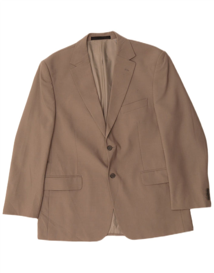 Marks & Spencer Męska marynarka zapinana na 2 guziki, UK 42 XL, beżowy poliester