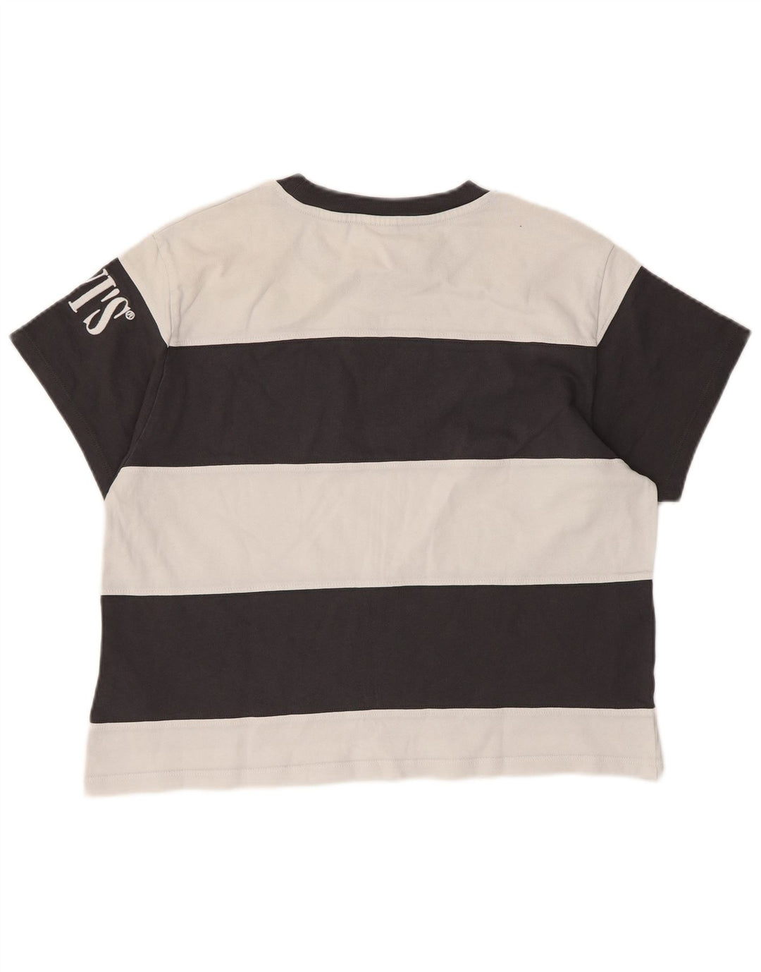 Damska koszulka Levi's Crop Oversize z grafiką Top UK 6 XS w czarne paski