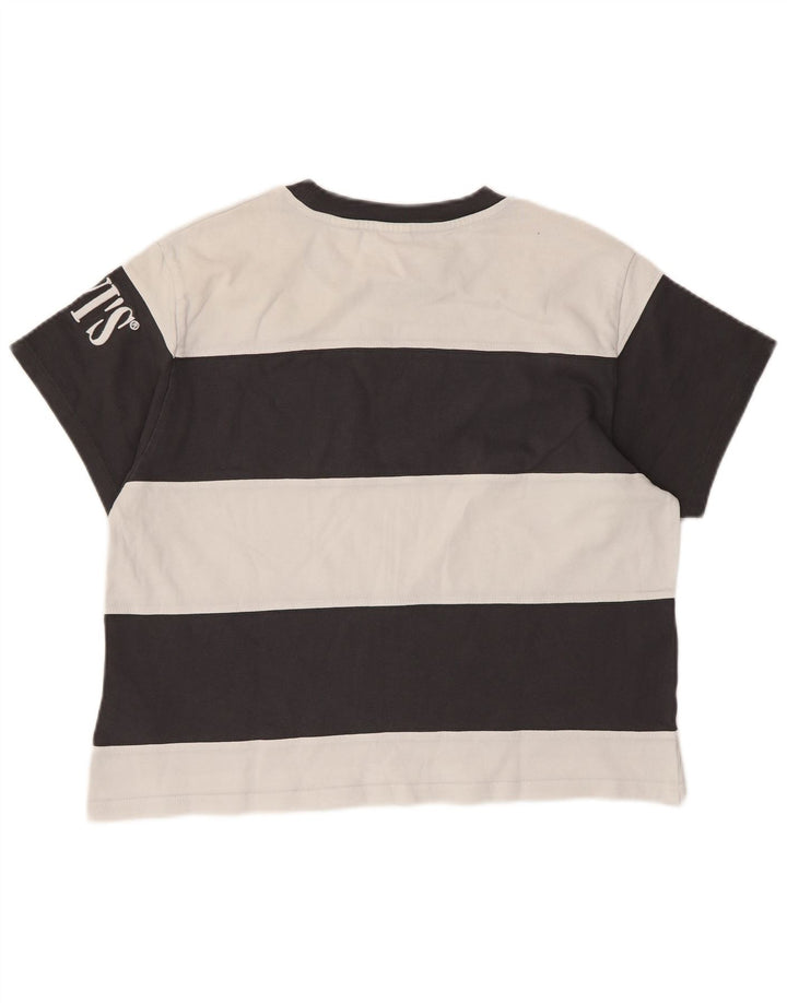 Damska koszulka Levi's Crop Oversize z grafiką Top UK 6 XS w czarne paski